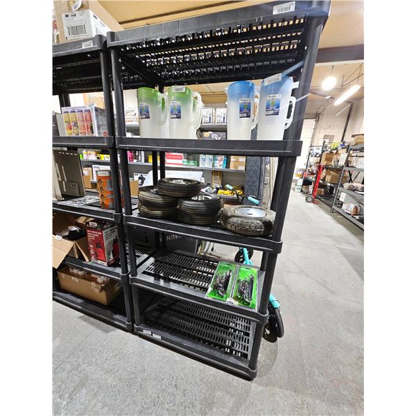 Ramtuff 5-Level Resin Shelving Unit with 600 lb Capacity – Assembled