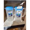 Image 2 : Arrow 2.1L/2.25 QT Plastic Pitcher With Blue Lid – Lot of 4