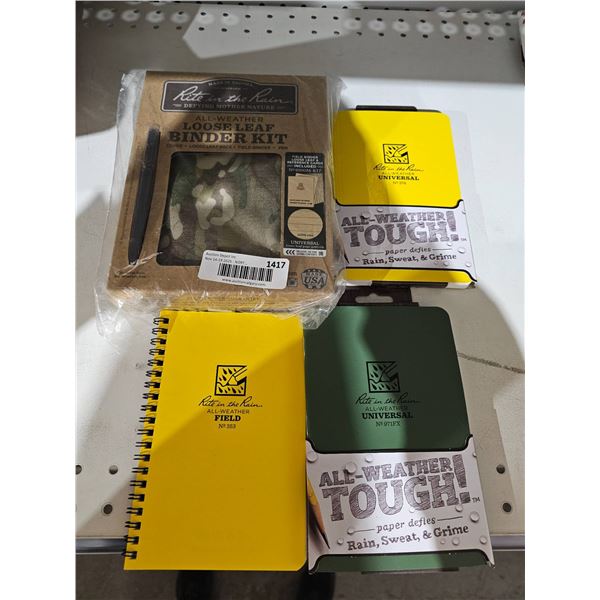 Rite in the Rain Loose Leaf Binder Kit and All-Weather Notebooks