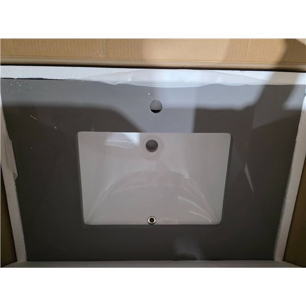 Sera Grey Quartz Countertop With Integrated Sink 31″Wx22″D