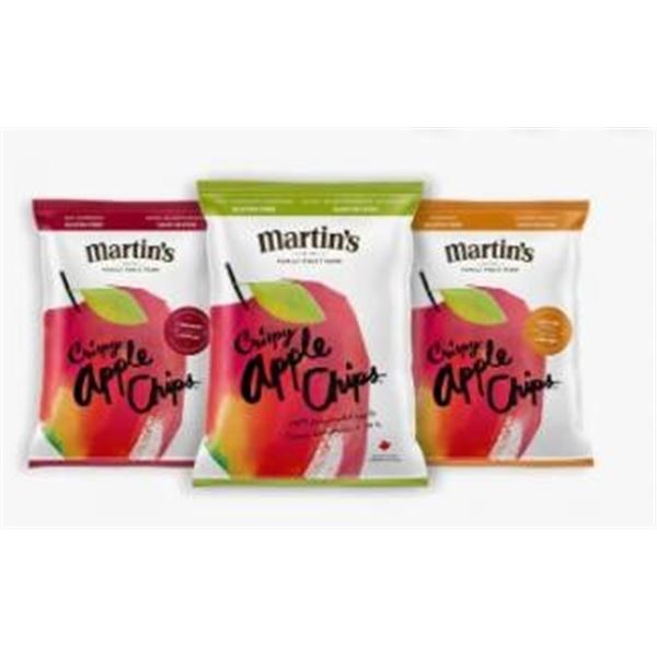 Martin’s Crispy Apple Chips, Aprox. 24 x 22g Variety Pack