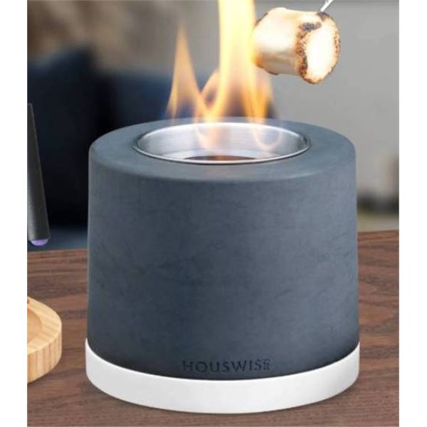 Housewise Altair Tabletop Fire Pit – Dark Gray Color