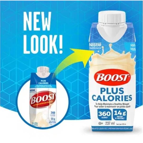 Nestle Boost Plus Calories Vanilla 18 x 237 ml Nutrition Drinks