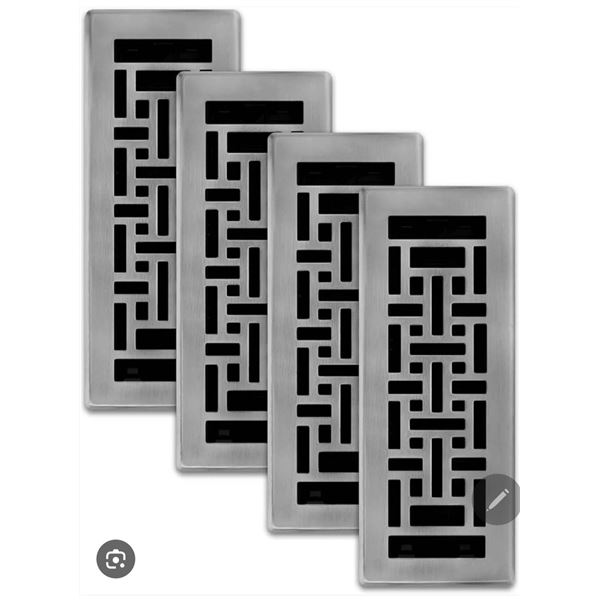 Lot of 4 Metal Vent Covers, 12 x 4.5 Inches