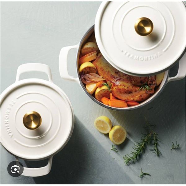 Tramontina 2-Piece Enameled Cast Iron Dutch Ovens Set 3.7 Qt and 5.5 Qt
