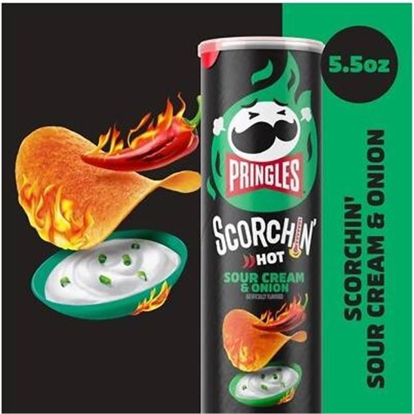 Pringles Scorchin’ Hot Sour Cream & Onion 14x156g
