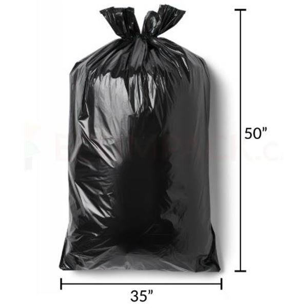 Black 35 x 50 Strength Plastic Bags – Pack of 125