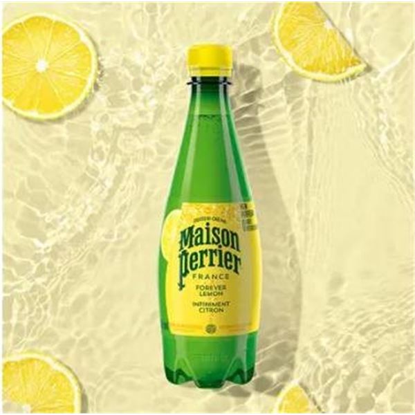 Maison Perrier 500mL Lemon-Infused Sparkling Water, Case of 12