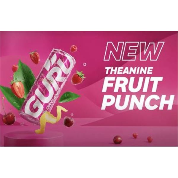 Guru Good Energy Focus Fruit Punch 22x355ml Cans