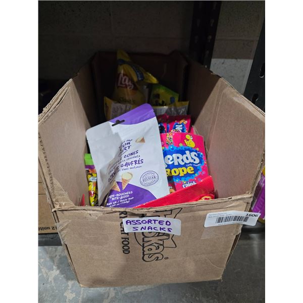 Assorted Snack Lot Including Nerds Rope and Lay’s Chips