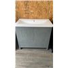 Image 1 : 36″ Two-Door Gray Vanity with Integrated Sink Basin