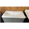 Image 2 : 36″ Two-Door Gray Vanity with Integrated Sink Basin