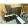 Image 4 : Dark Wood 6 Piece Kitchen Cabinet Set