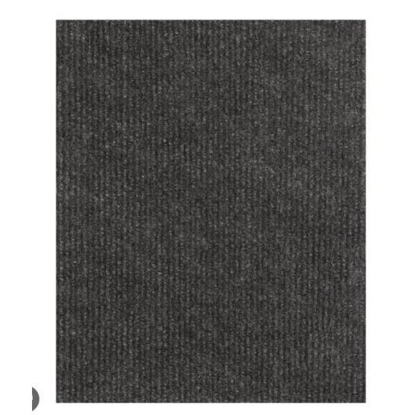 Multy Home 6-ft x 8-ft Indoor/Outdoor Ribbed Needle Punch Patio Rug Black
