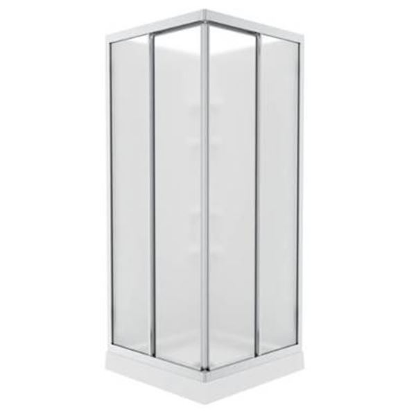 Maax Mediterranean III 32 x 32 x 74 Shower Kit with White and Chrome Finish