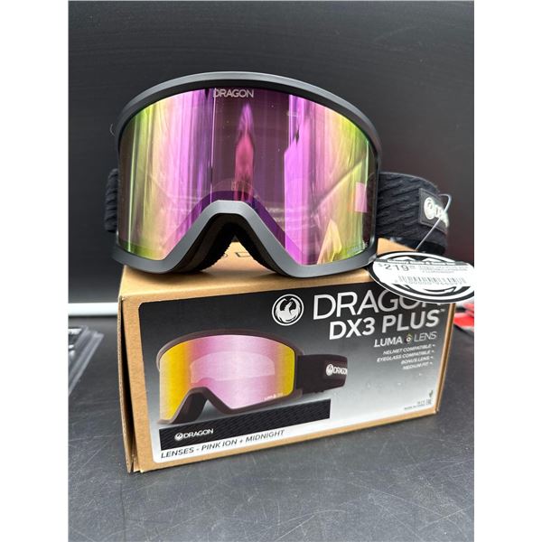 New Dragon DX3 Plus with Luma Lens Snow Goggles with extra lens