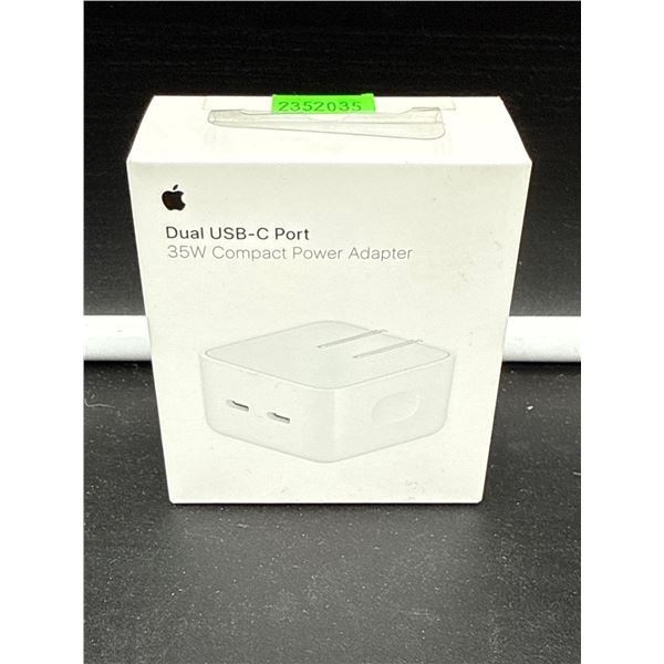 Apple Dual USB-C Port 35W compact power adapter