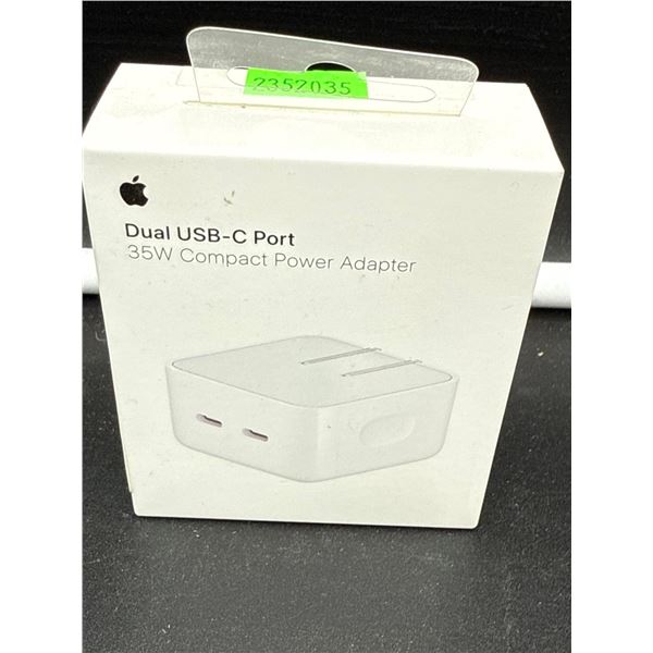 Apple Dual USB-C Port 35W compact power adapter