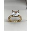 Image 1 : 1.5  Carat Princess Cut Solitaire multi stone band engagement ring
