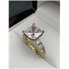 Image 2 : 1.5  Carat Princess Cut Solitaire multi stone band engagement ring