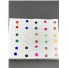 Image 1 : Wholesale Lot of 15 sets multi color solitaire stud earrings