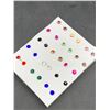 Image 2 : Wholesale Lot of 15 sets multi color solitaire stud earrings
