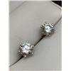 Image 2 : $2250 APPRAISED 4.0 CARAT SOLIATIRE STUD EARRINGS SET