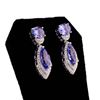 Image 3 : 12.28 ctw Tanzanite and 1.43 ctw Diamond Platinum Earrings