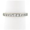 Image 3 : Antique Platinum 1 ctw Single Cut Channel Diamond 2.6mm Eternity Wedding Band Ri