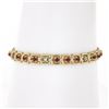 14k Gold 2.14 ctw Alternating Round Ruby & Diamond Open Square Chain Link Bracel