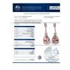 Image 4 : 17.31 ctw Morganite and 2.38 ctw Diamond 14K Rose and White Gold Earrings