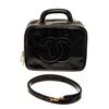 Chanel Black Patent Leather CC Vanity Case