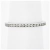 Image 1 : 14k White Gold .60 ctw Channel Set Round Diamond Eternity Stack Wedding Band Rin