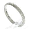 Image 2 : Antique 18K White Gold 2.6mm Engraved Textured Work Eternity Stackable Band Ring