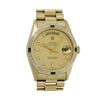 Rolex Mens Quickset 18K Yellow Gold Factory Champagne Diamond Dial Day Date Pres