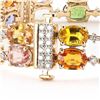 Image 3 : 32.92 ctw MultiColor Sapphire and 1.17 ctw Diamond 14K Yellow Gold Bracelet