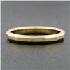 Image 2 : Antique 14k Yellow Gold 2.5mm Polished Faceted Eternity Stack Wedding Band Ring