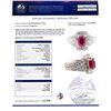 Image 3 : 1.02 ctw UNHEATED Ruby and 0.79 ctw Diamond 18K White Gold Ring (GIA CERTIFIED)