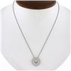 Hearts On Fire 18K Gold 1.05 ctw Pave Diamond Cluster Open Circle Pendant Neckla