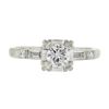Image 4 : Vintage 14k White Gold .45 ctw Old Cut Diamond Solitaire Engagement Promise Ring
