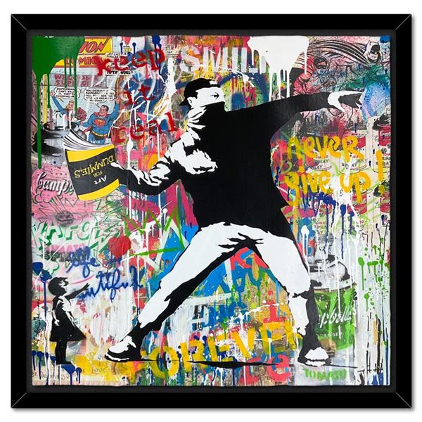 Banksy Thrower by Mr Brainwash Original
