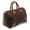 Image 2 : Louis Vuitton Brown Monogram Leather Speedy 30 Satchel Bag