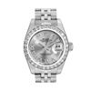 Image 2 : Rolex Ladies Quickset Silver Roman White Gold Diamond Bezel With Hidden Clasp Ju