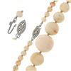 Image 3 : Vintage Graduated Angel Skin Coral 26.5" Necklace & 14K Gold Filigree Hook Clasp
