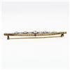 Image 6 : Antique Edwardian Krementz 14k Gold Filigree Milgrain Old Diamond Bar Pin Brooch