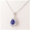Image 1 : 7.70 ctw Tanzanite and 1.34 ctw Diamond Platinum Pendant (GIA CERTIFIED)