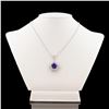 Image 2 : 7.70 ctw Tanzanite and 1.34 ctw Diamond Platinum Pendant (GIA CERTIFIED)