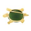 Image 4 : Vintage 14k Gold Cabochon Green Jade Detailed Small Turtle Tortoise Pin Brooch