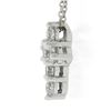 Image 5 : New Platinum 1.53 ctw Shared Prong Round Brilliant Diamond Cross Pendant w/ Chai