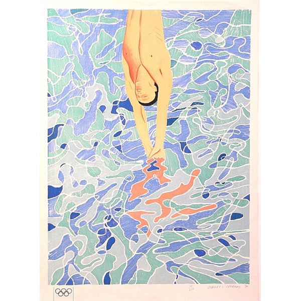 Olympic Diver by David Hockney